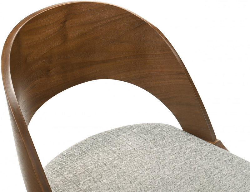 Woodson Linen Textured Fabric Upholstered Dining Chair in Grey, Set of 2 - 868Grey-C