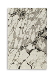 Worthbrook White/Black/Gray Medium Rug - R408722