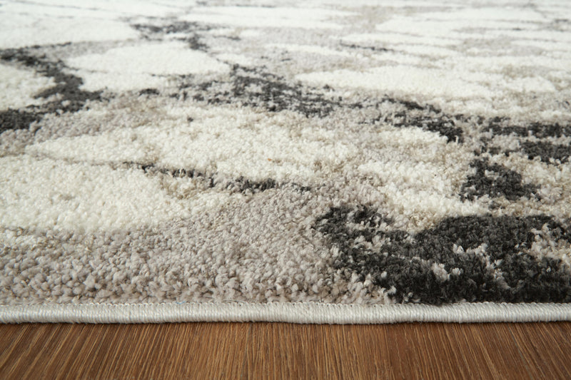 Worthbrook White/Black/Gray Medium Rug - R408722
