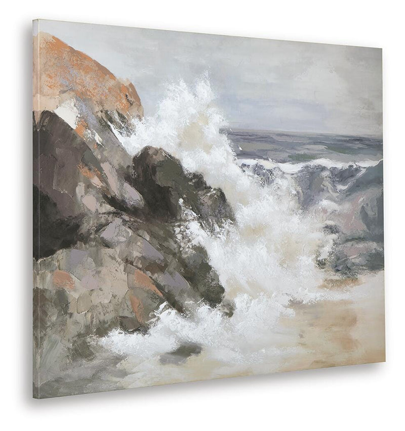 Worthner Tan/Gray/White Wall Art - A8000483