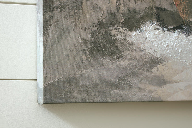 Worthner Tan/Gray/White Wall Art - A8000483
