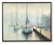 Worthney Blue/White/Brown Wall Art - A8000457