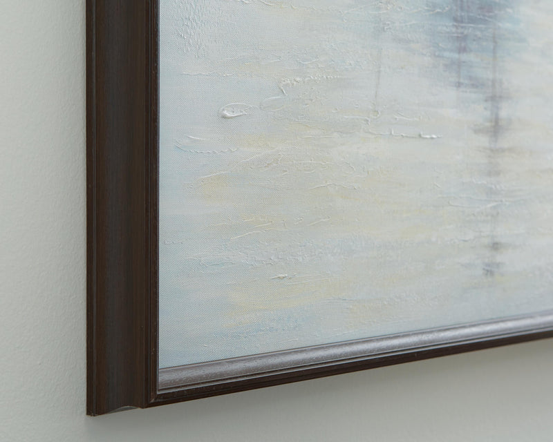 Worthney Blue/White/Brown Wall Art - A8000457