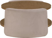 Wren Velvet And Oak Veneer Coffee Table in Taupe - 22060Taupe-CT