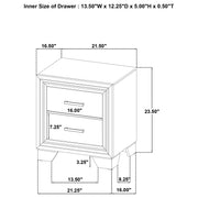 Wright 2-drawer Nightstand Bedside Table Brown Oak - 223342
