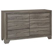 Wright 4-piece Eastern King Bedroom Set Brown Oak - 223341KE-S4