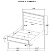 Wright 4-piece Queen Bedroom Set Brown Oak - 223341Q-S4