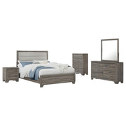 Wright 5-piece Eastern King Bedroom Set Brown Oak - 223341KE-S5