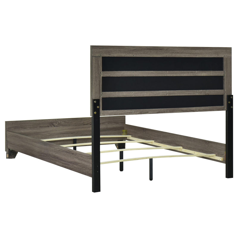 Wright 5-piece Eastern King Bedroom Set Brown Oak - 223341KE-S5