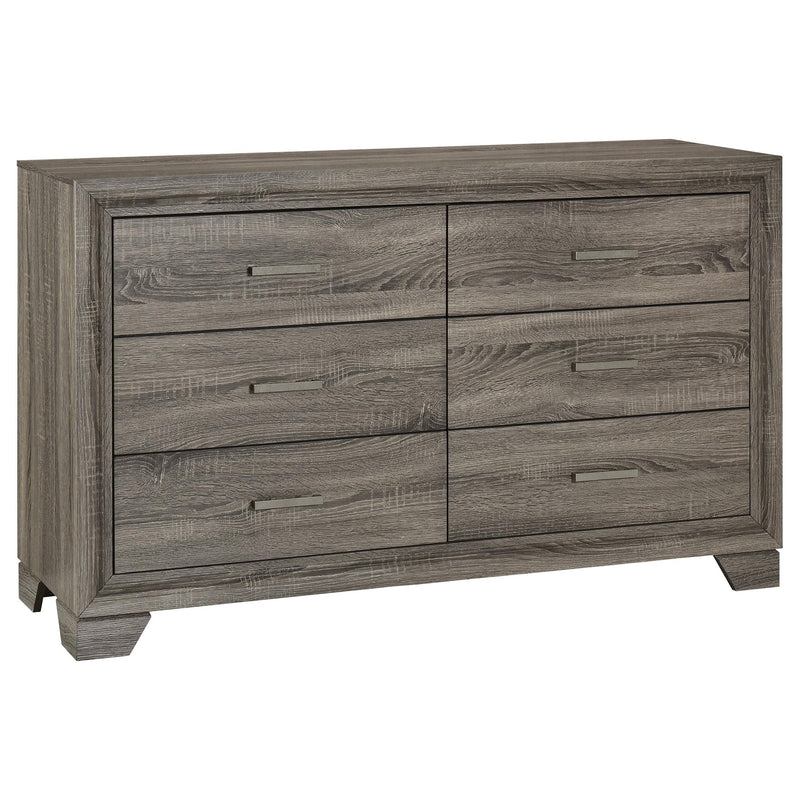 Wright 5-piece Eastern King Bedroom Set Brown Oak - 223341KE-S5