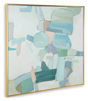 Wynburn White/Blue/Green Wall Art - A8000442