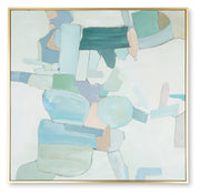 Wynburn White/Blue/Green Wall Art - A8000442