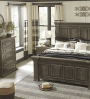 Wyndahl Rustic Brown Queen Panel Bed - Gate FurnitureQueen Bed