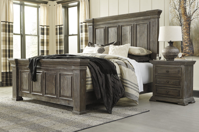 Wyndahl Rustic Brown Queen Panel Bed - Gate FurnitureQueen Bed
