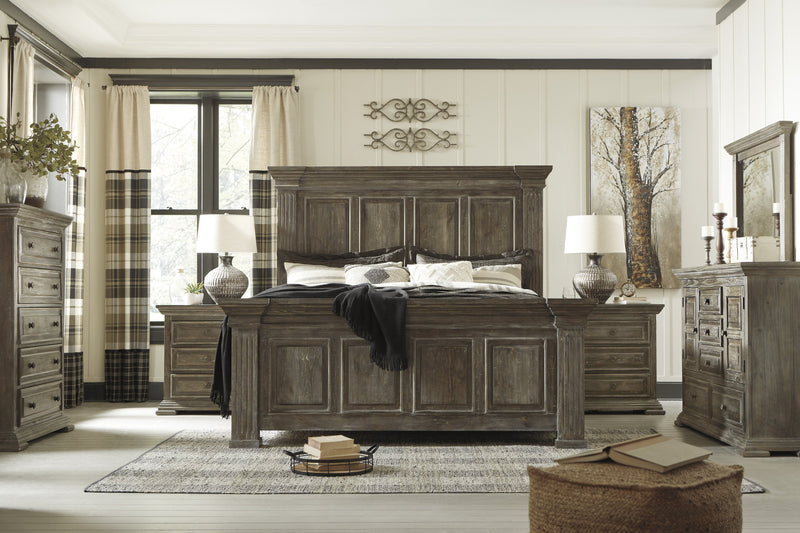 Wyndahl Rustic Brown Queen Panel Bed - Gate FurnitureQueen Bed