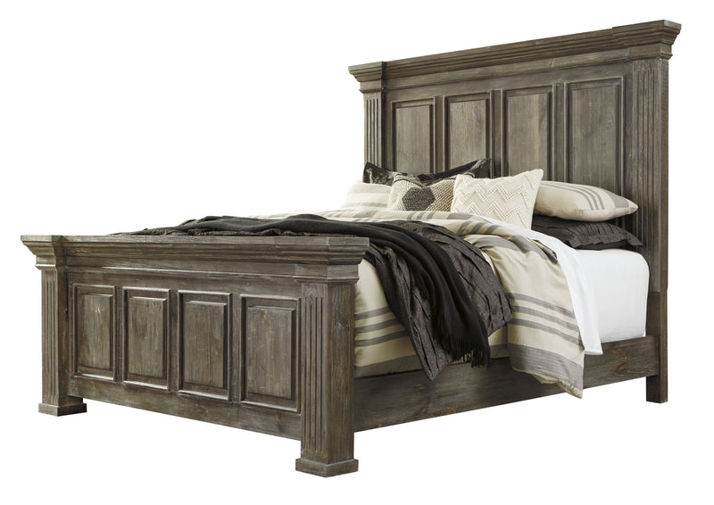 Wyndahl Rustic Brown Queen Panel Bed - Gate FurnitureQueen Bed
