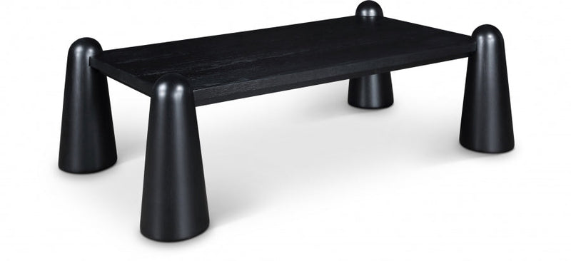 Wyndham Solid Wood And Oak Veneer Coffee Table in Black - 99024Black-CT