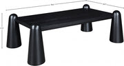 Wyndham Solid Wood And Oak Veneer Coffee Table in Black - 99024Black-CT