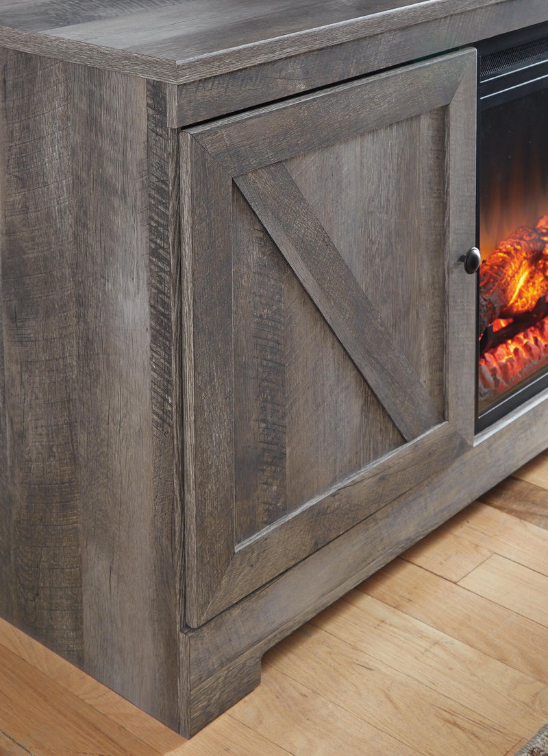 Wynnlow Gray 63" TV Stand with Electric Fireplace - W440W4