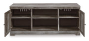 Wynnlow Gray 63" TV Stand with Electric Fireplace - W440W4