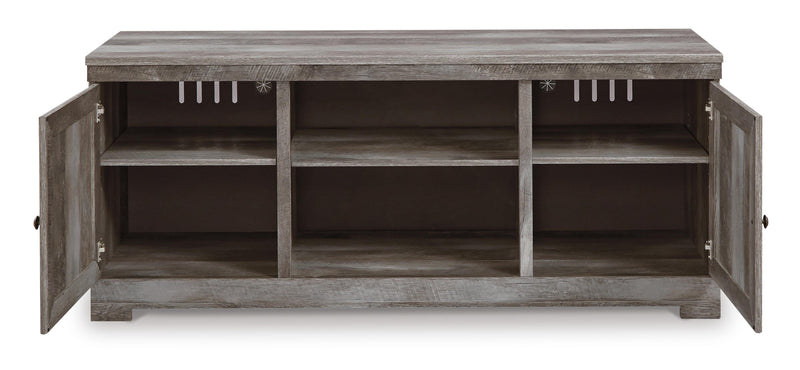 Wynnlow Gray 63" TV Stand with Electric Fireplace - W440W4
