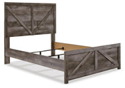 Wynnlow Gray Full Crossbuck Panel Bed and 2 Chests - B440B40