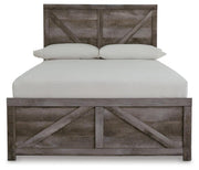 Wynnlow Gray Full Crossbuck Panel Bed and 2 Chests - B440B40