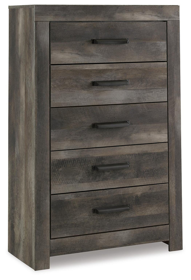 Wynnlow Gray King Crossbuck Panel Bed and Chest - B440B43