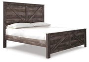 Wynnlow Gray King Crossbuck Panel Bed and Chest - B440B43