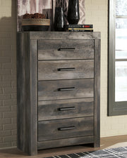 Wynnlow Gray King Crossbuck Panel Bed and Chest - B440B43