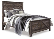 Wynnlow Gray Queen Crossbuck Panel Bed, Chest and Nightstand - B440B28