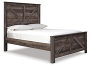 Wynnlow Gray Queen Crossbuck Panel Bed, Chest and Nightstand - B440B28