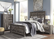 Wynnlow Gray Queen Crossbuck Panel Bed - Gate FurnitureQueen Bed