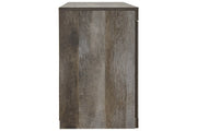 Wynnlow Gray TV Stand with Electric Fireplace - Gate FurnitureTV Stand