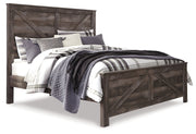 Wynnlow King Crossbuck Panel Bed with Dresser in Gray - PKG000722