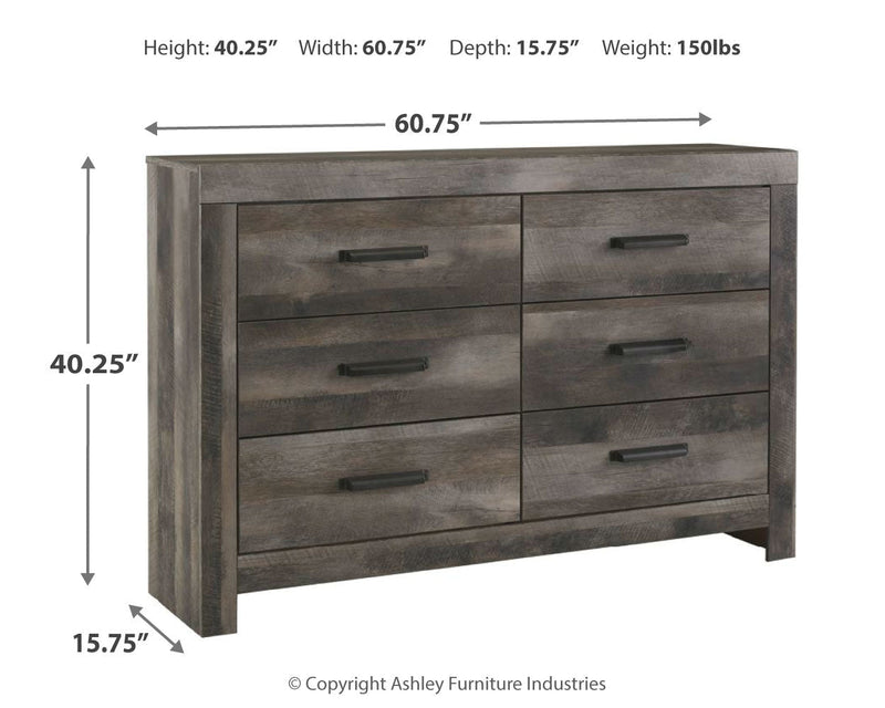 Wynnlow King Panel Bed with Dresser in Gray - PKG005123