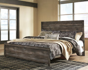 Wynnlow King Panel Bed with Mirrored Dresser and 2 Nightstands in Gray - PKG005683
