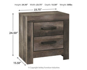 Wynnlow King Panel Bed with Mirrored Dresser and 2 Nightstands in Gray - PKG005683