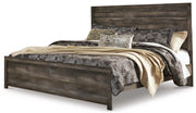 Wynnlow King Panel Bed with Mirrored Dresser and Chest in Gray - PKG005691