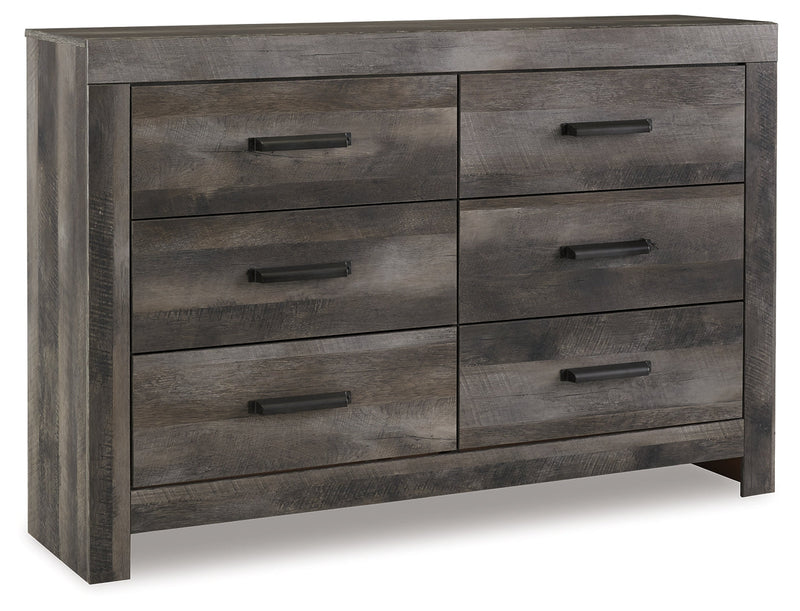 Wynnlow King Panel Bed with Mirrored Dresser and Nightstand in Gray - PKG014054