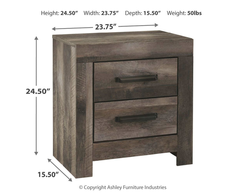Wynnlow King Panel Bed with Mirrored Dresser and Nightstand in Gray - PKG014054