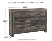 Wynnlow King Poster Bed with Dresser in Gray - PKG005121
