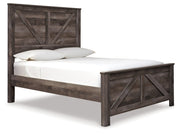 Wynnlow Queen Crossbuck Panel Bed with Dresser in Gray - PKG000721