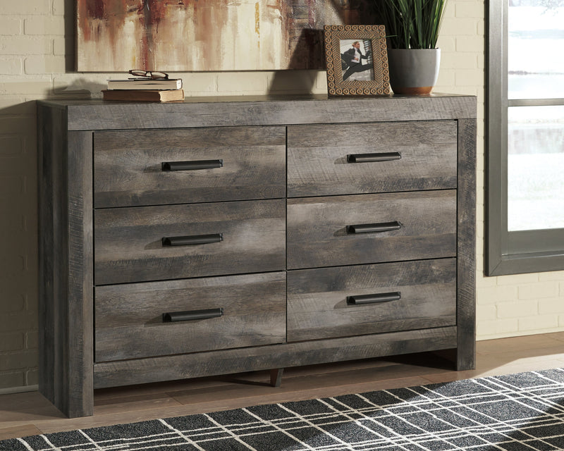 Wynnlow Queen Crossbuck Panel Bed with Dresser in Gray - PKG000721