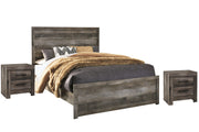 Wynnlow Queen Panel Bed with 2 Nightstands in Gray - PKG000718