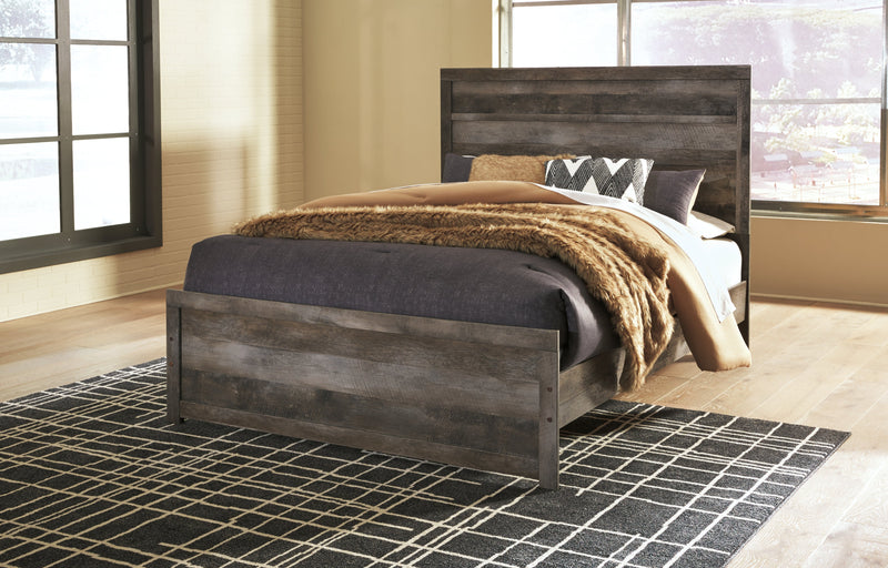 Wynnlow Queen Panel Bed with Mattress in Gray - PKG008840