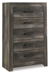 Wynnlow Queen Panel Bed with Mirrored Dresser, Chest and Nightstand in Gray - PKG005406
