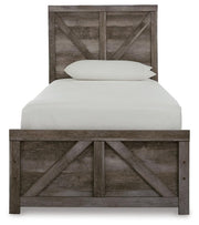 Wynnlow Twin Crossbuck Panel Bed and 2 Nightstands - B440B46