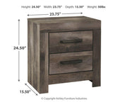 Wynnlow Twin Crossbuck Panel Bed and 2 Nightstands - B440B46