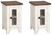 Wystfield 2 End Tables in White/Brown - PKG008453